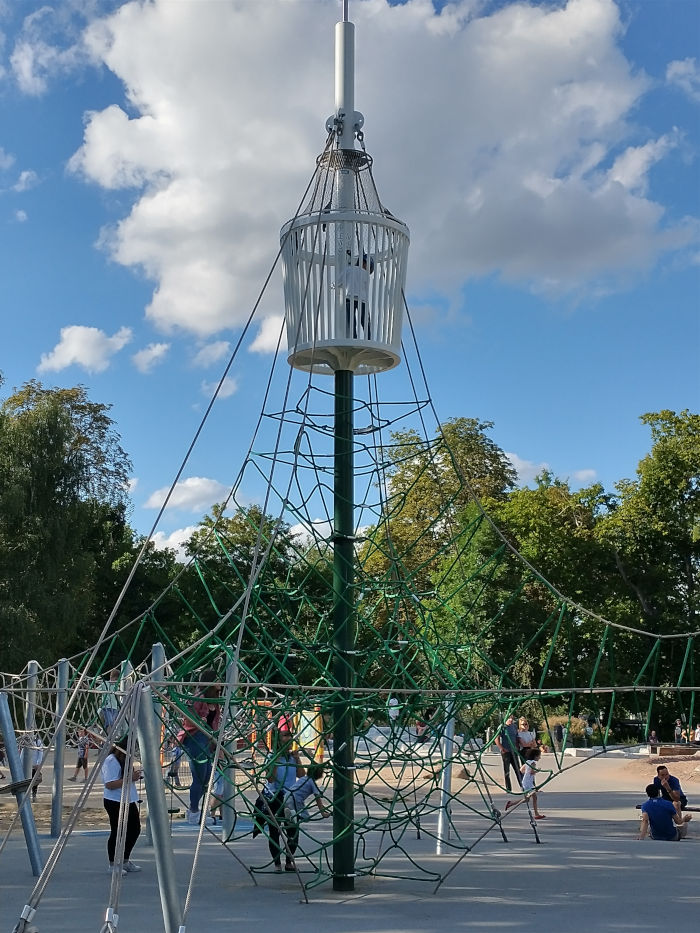 Climbing construction on the World playground in Treptower Park